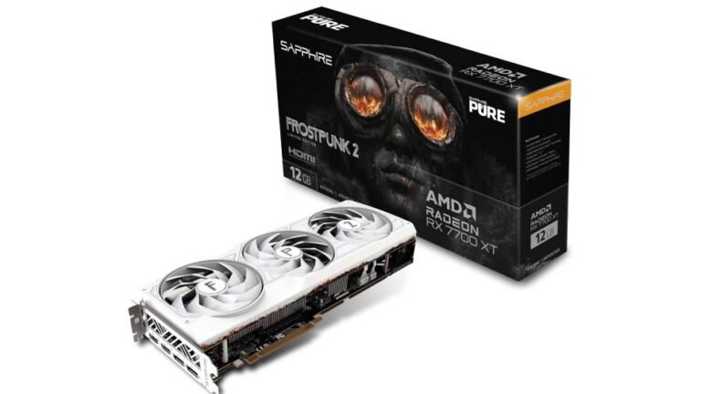 SAPPHIRE PURE AMD Radeon RX 7700 XT 12GB Frostpunk 2 Edition, collector’s design and thermal management